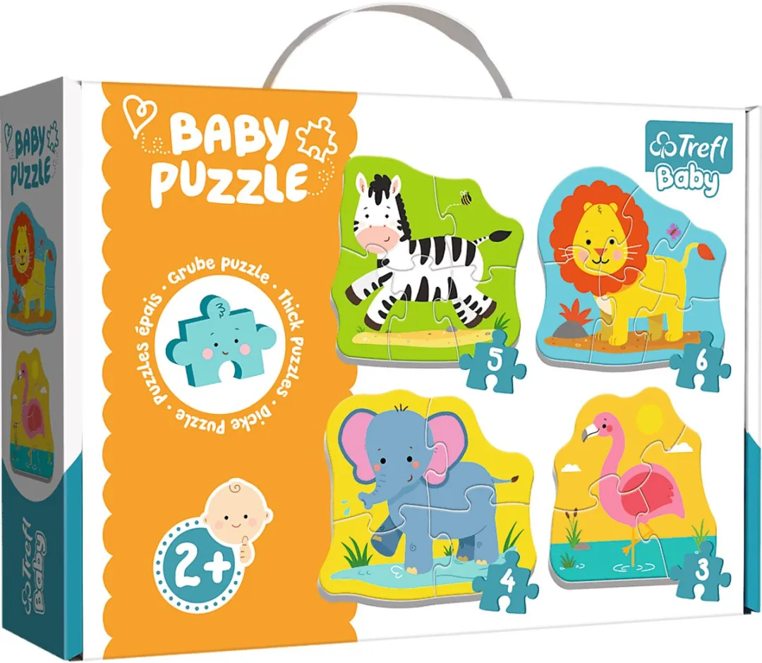 Trefl Baby Puzzle Safari Dieren 18 Stuks - Wielkleurig