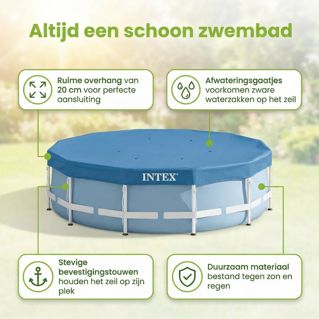 Intex Afdekzeil Round Pool Cover ø366cm - Blauw