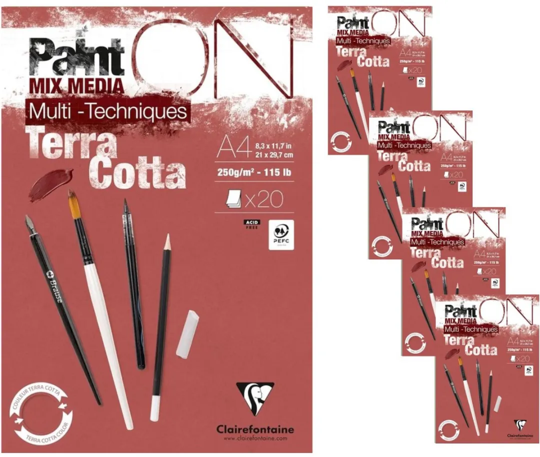 Clairefontaine Paint ON Multi-Techniek Pad A4 250g