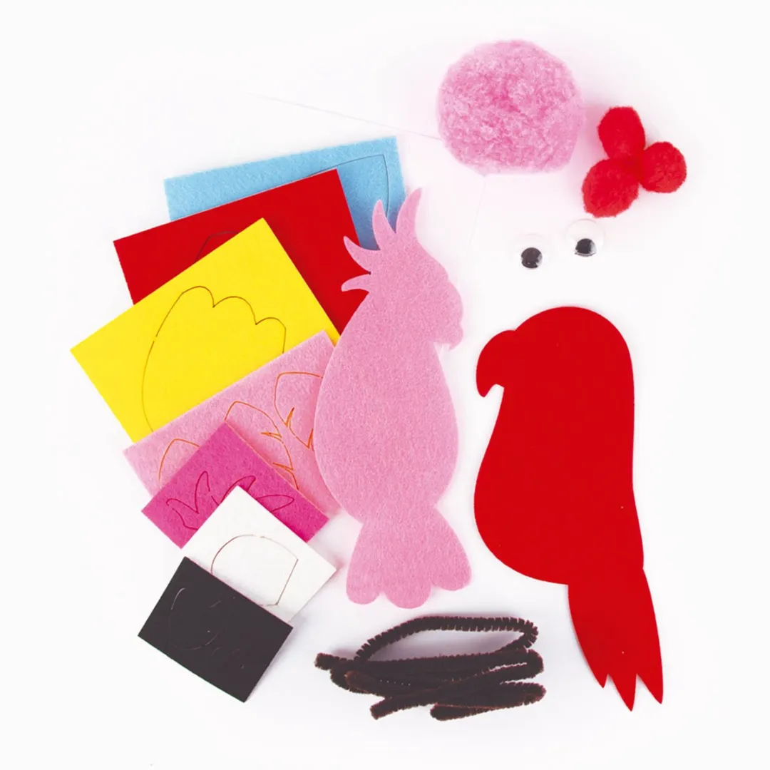 Apli Kids Vilten Papegaaien Knutselset - Meerkleurig
