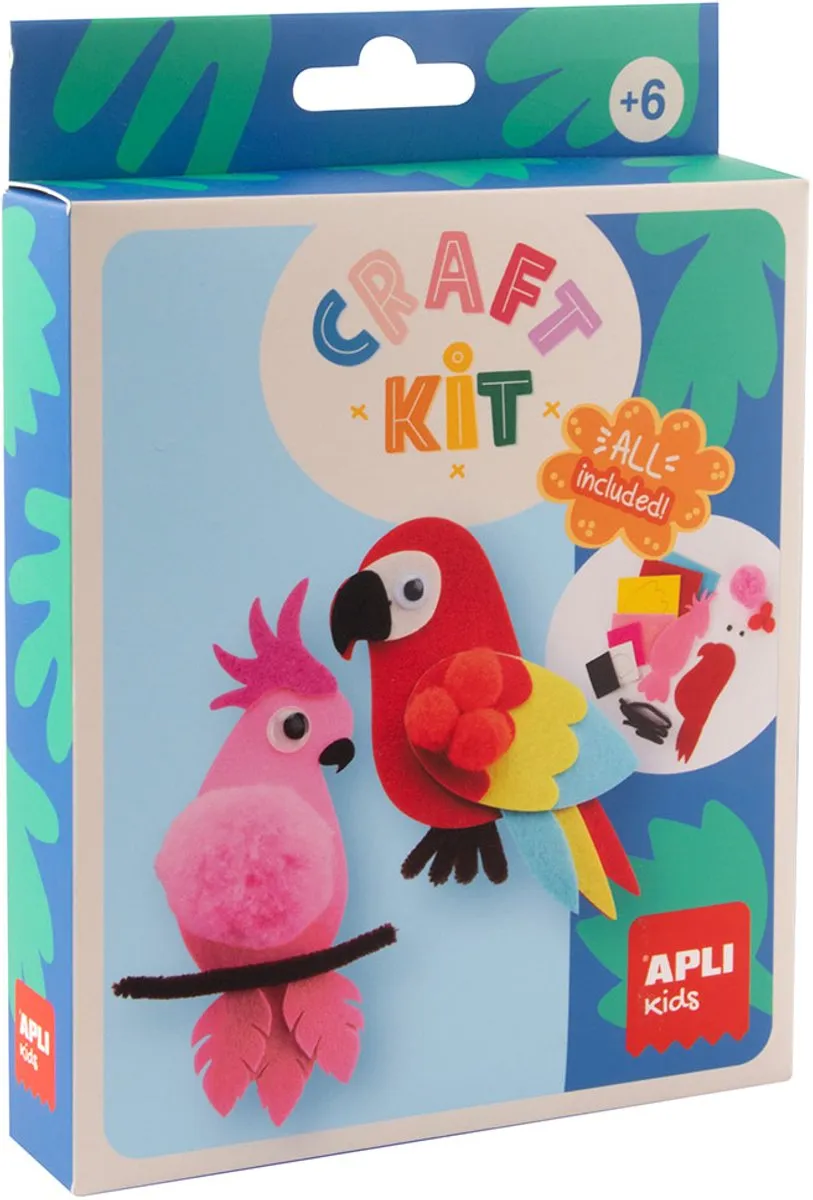 Apli Kids Vilten Papegaaien Knutselset