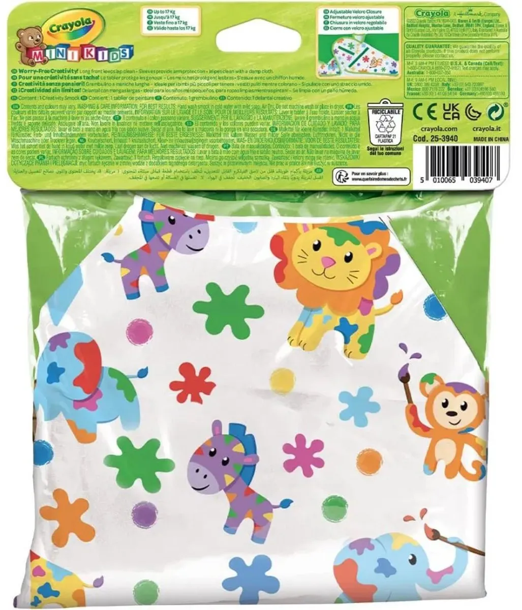 Crayola Mini Kids Kinderverfschort - Veelkleurig - 12 Stuks