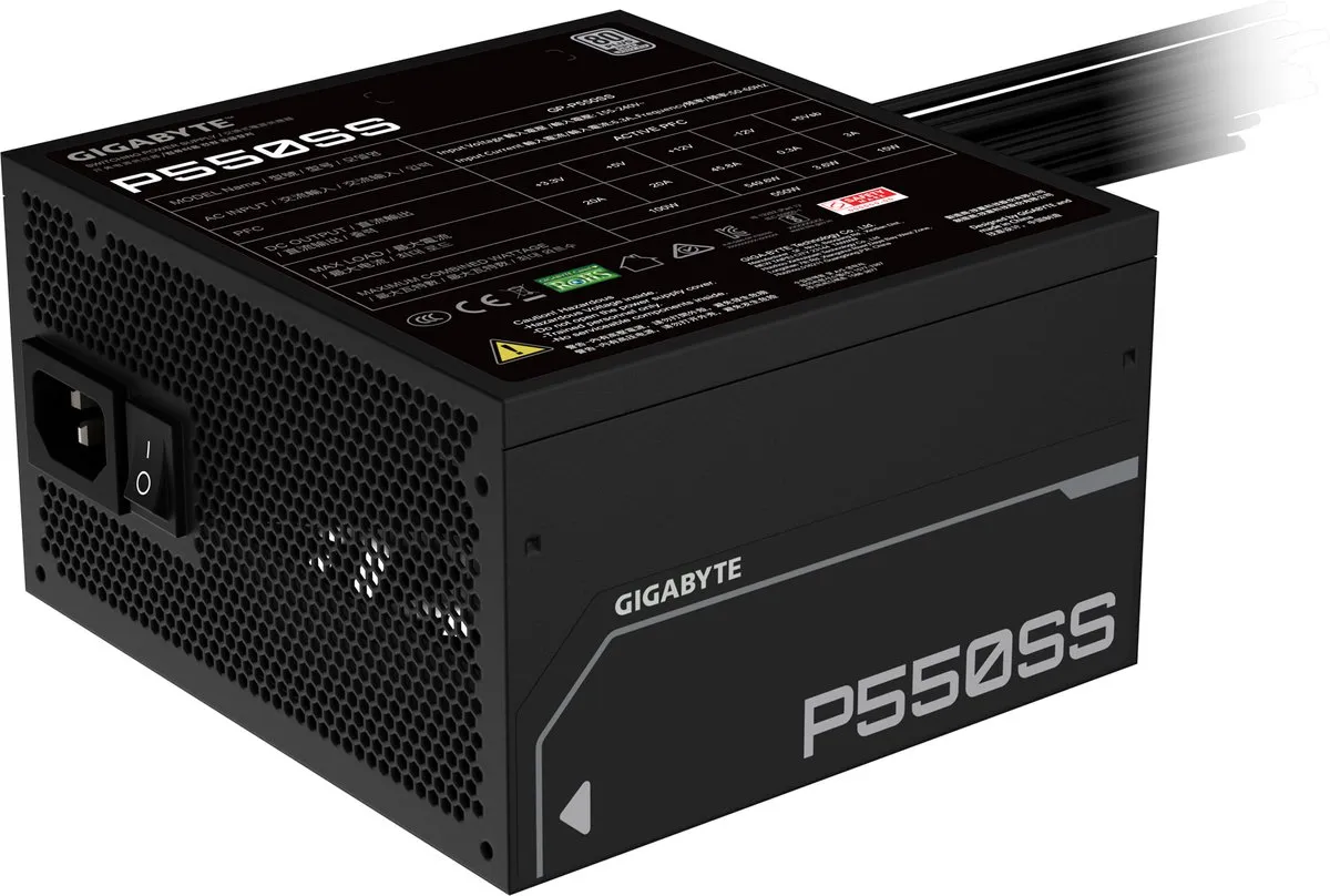 Gigabyte GP-P550SS 550W Voedingsbron - Zwart