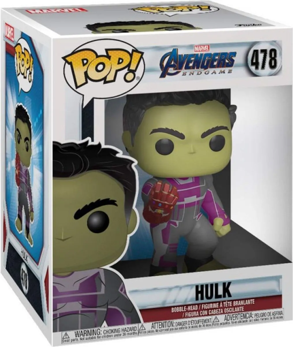 Funko POP! Marvel Avengers Endgame Hulk 6 met Handschoen 39743 - Multicolor