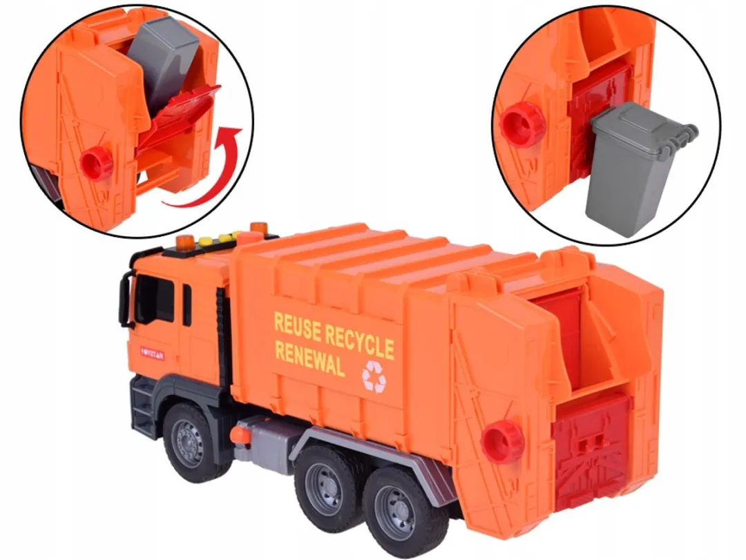 TOYSTAR Grote Vuilniswagen met Geluid & Licht