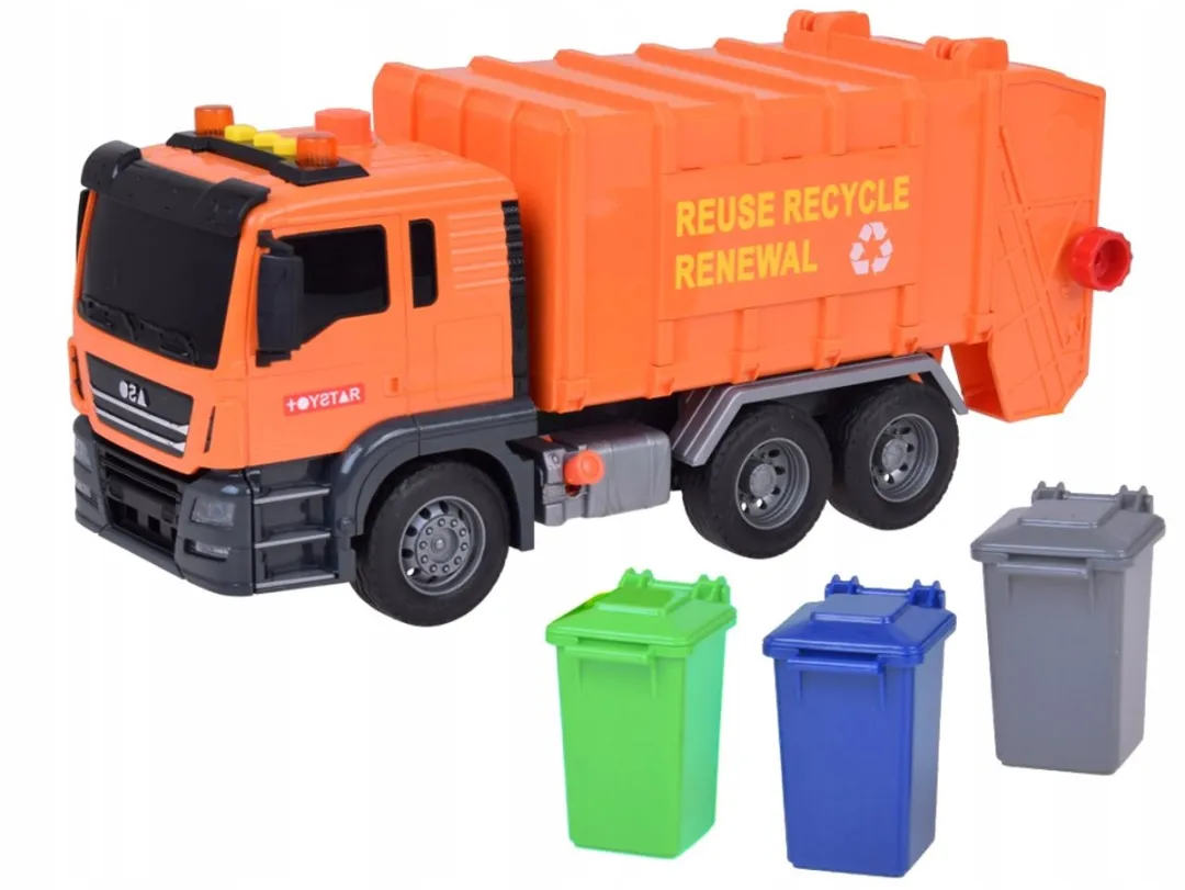 TOYSTAR Grote Vuilniswagen met Geluid & Licht
