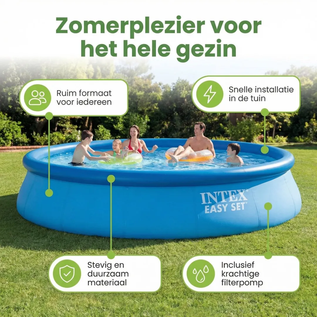 Intex Easy Set 28158GN Zwembad 457cm - Blauw