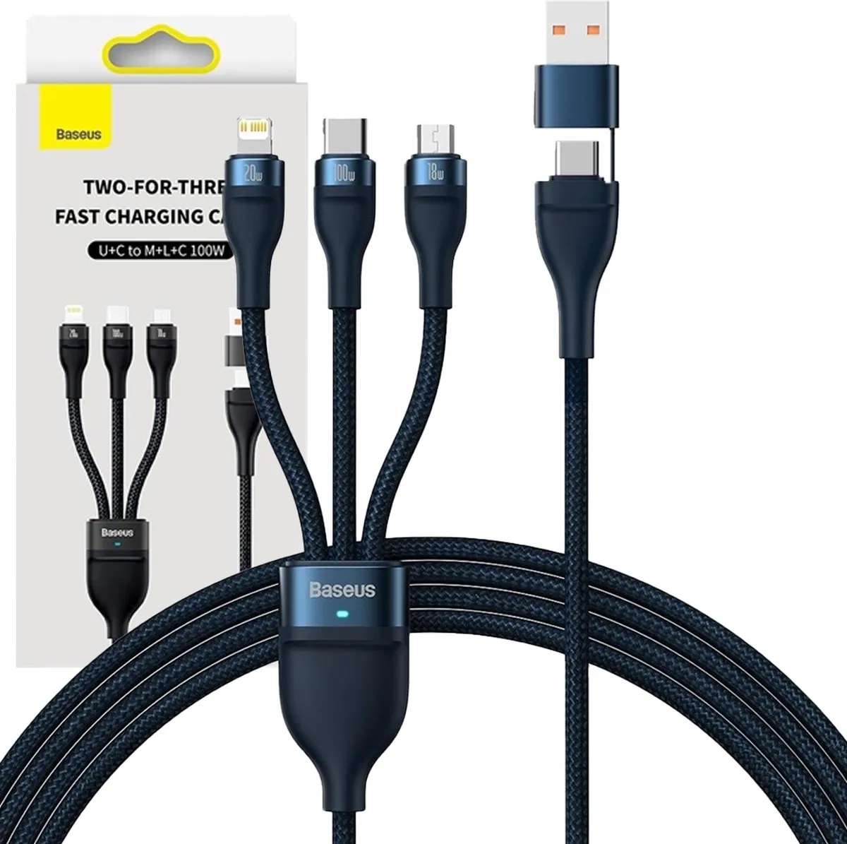 Baseus Flash Series USB-C/USB-A Kabel 100W 1,2m