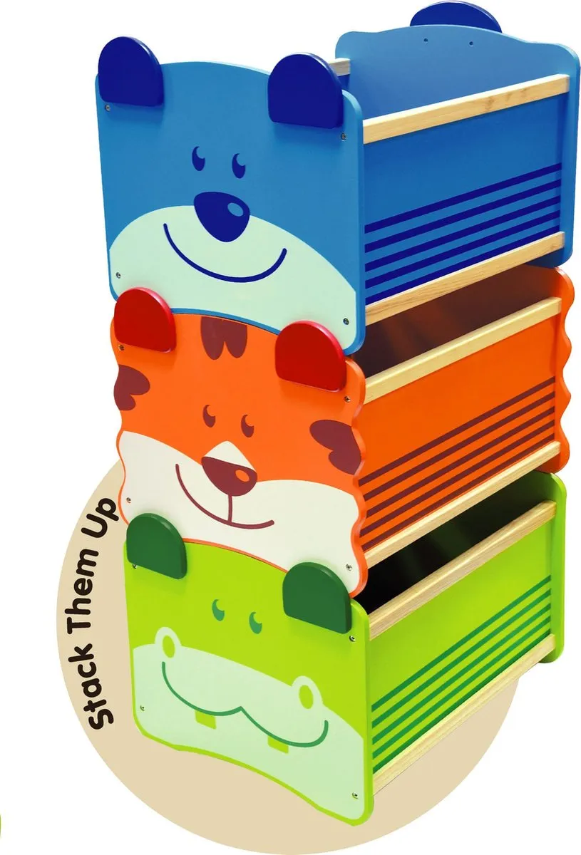 I'm Toy Opbergstapelkist Tijger - Oranje