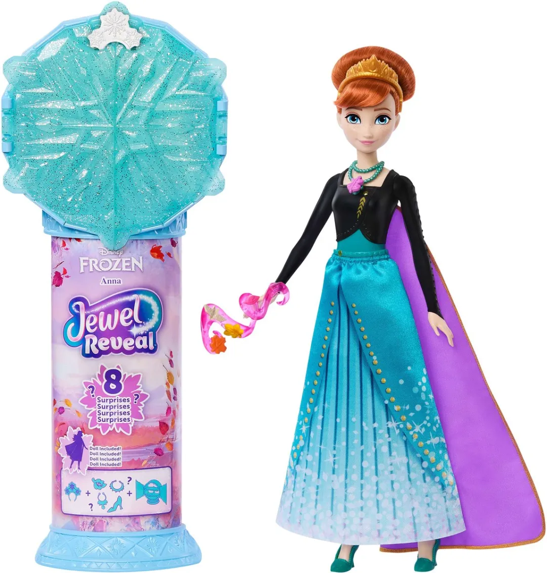 Mattel Disney Frozen Jewel Reveal Anna Modepop