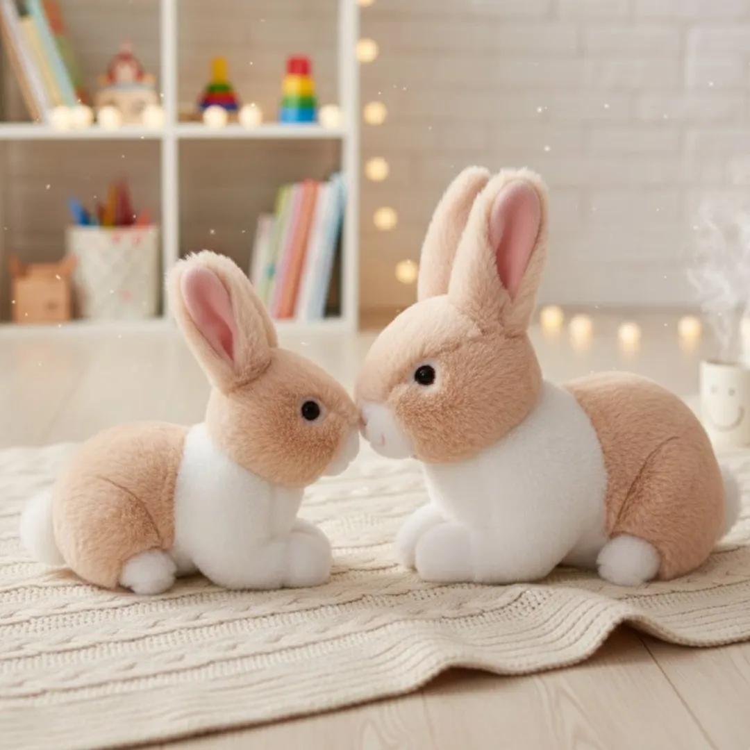 Keel Toys Pluche Konijnen Familie Beige - Moeder & Kind