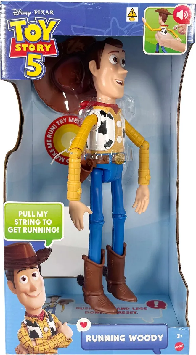 Mattel Disney Pixar Toy Story Woody Actiefiguur 30cm - Frans