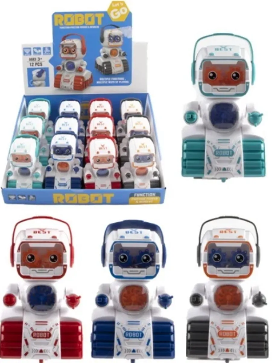 Jonotoys 12 Robotjes 10cm Frictie