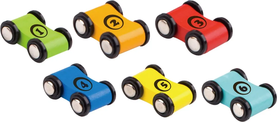 Tooky Toy Houten Autobaan 8-delig - Multicolor