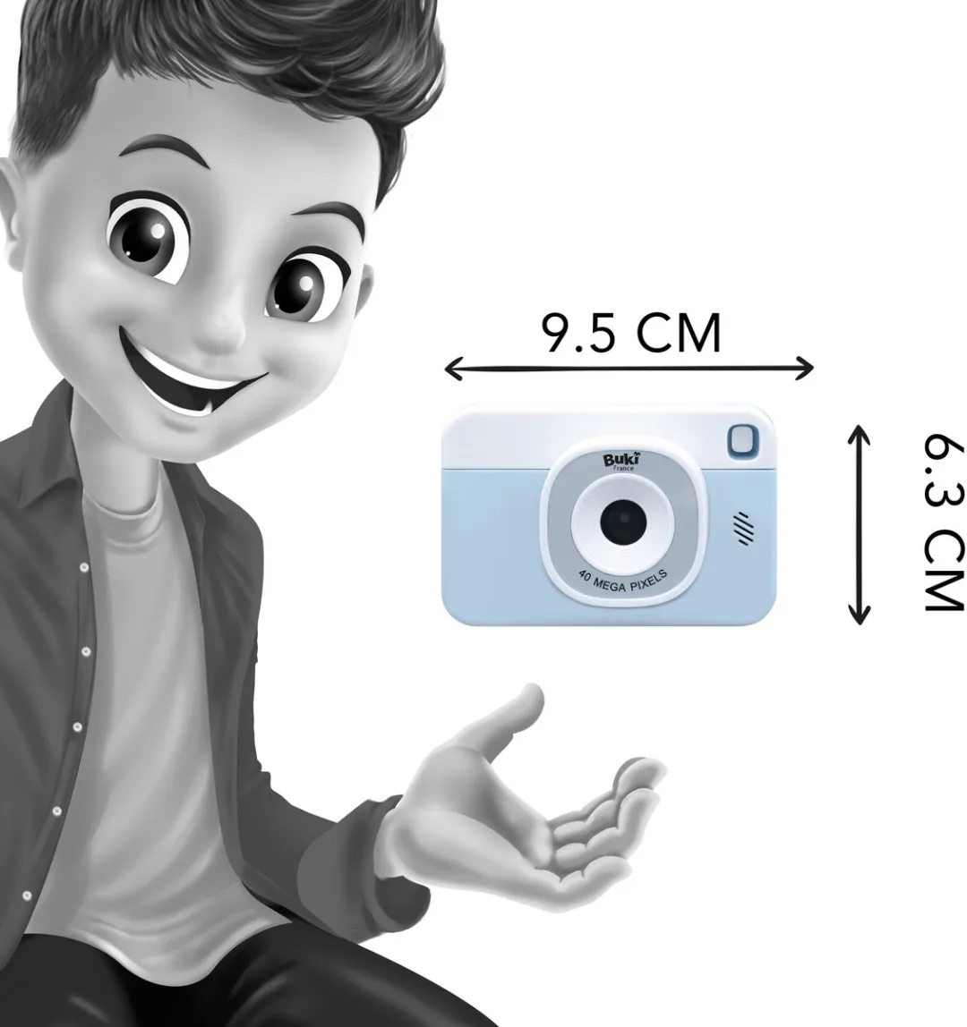 Buki France pv011 Kinderfototoestel - 40MP - Blauw - 16GB microSD