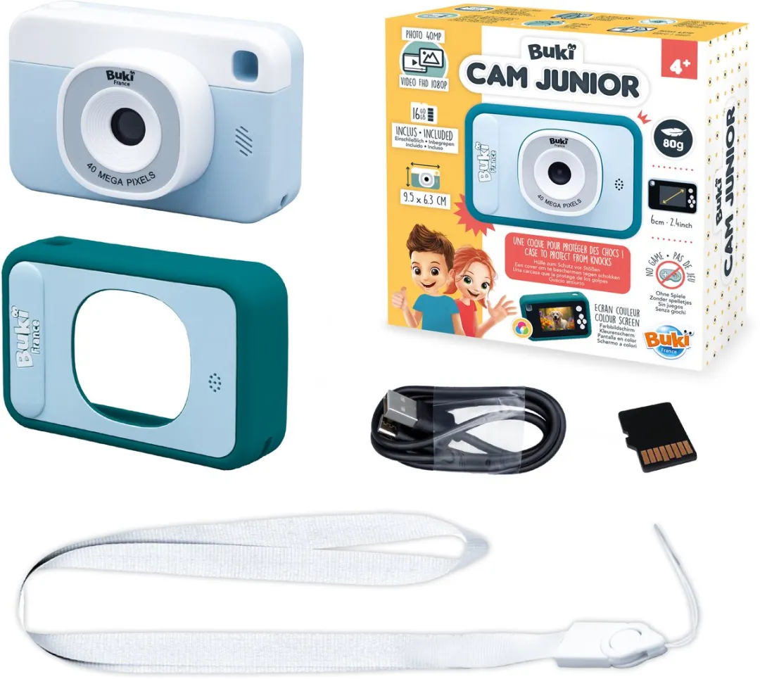 Buki France pv011 Kinderfototoestel - 40MP - Blauw - 16GB microSD