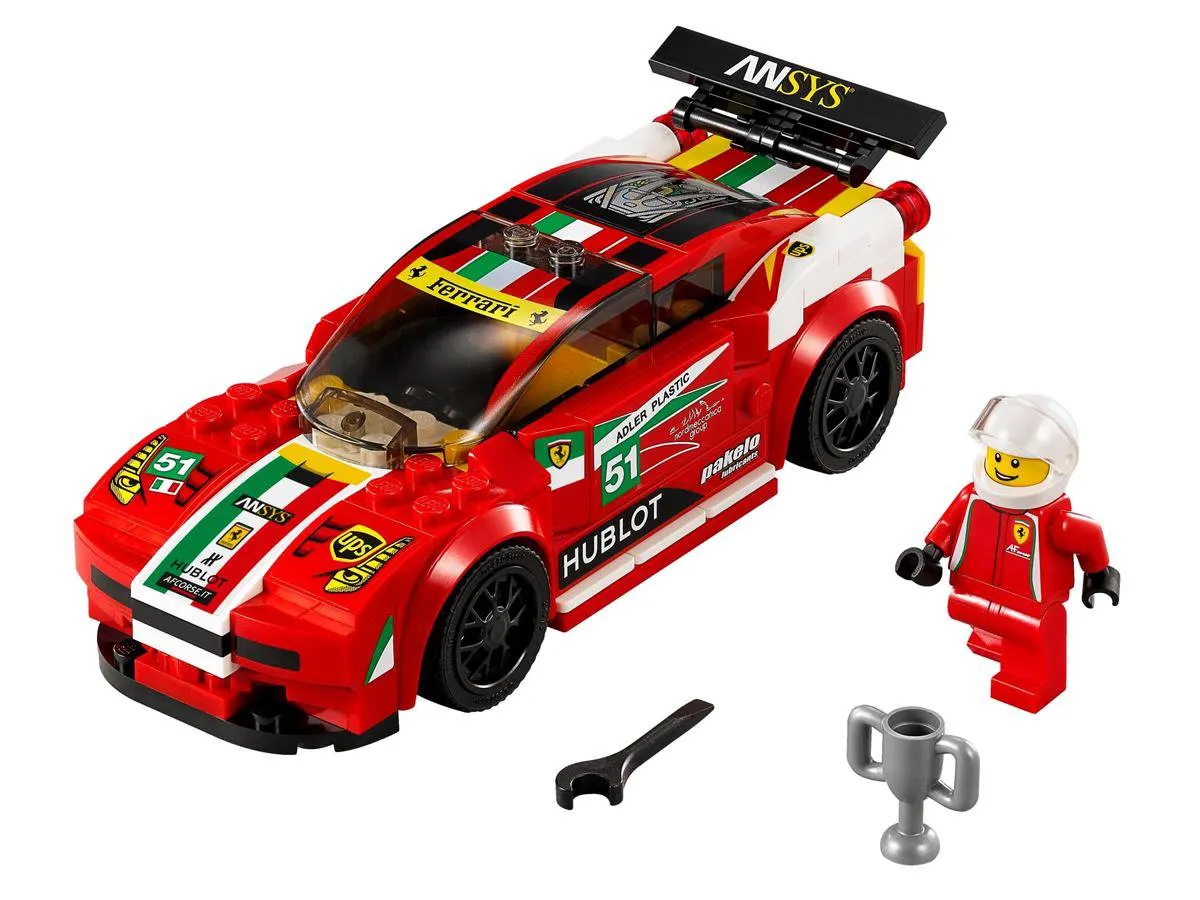 LEGO Speed Champions 458 Italia GT2 75908 - 153 Stukken - Rood - afbeelding 3 van 4