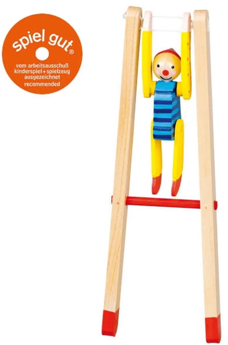 Goki Rekstok Clown Gymnast H23cm - Hout - 53949 - afbeelding 6 van 6
