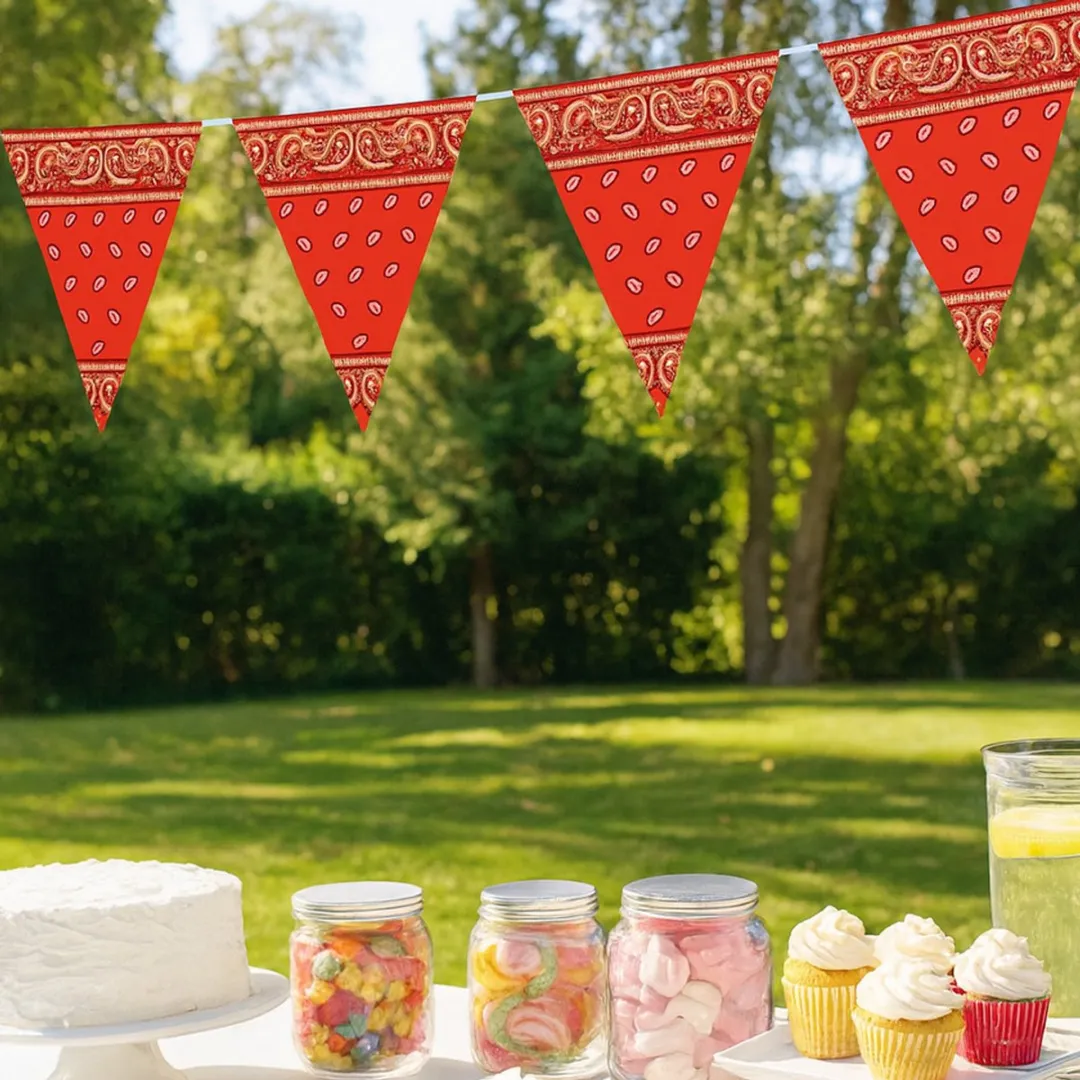Bellatio Design Boerenzakdoek Slinger - 366cm - Rood
