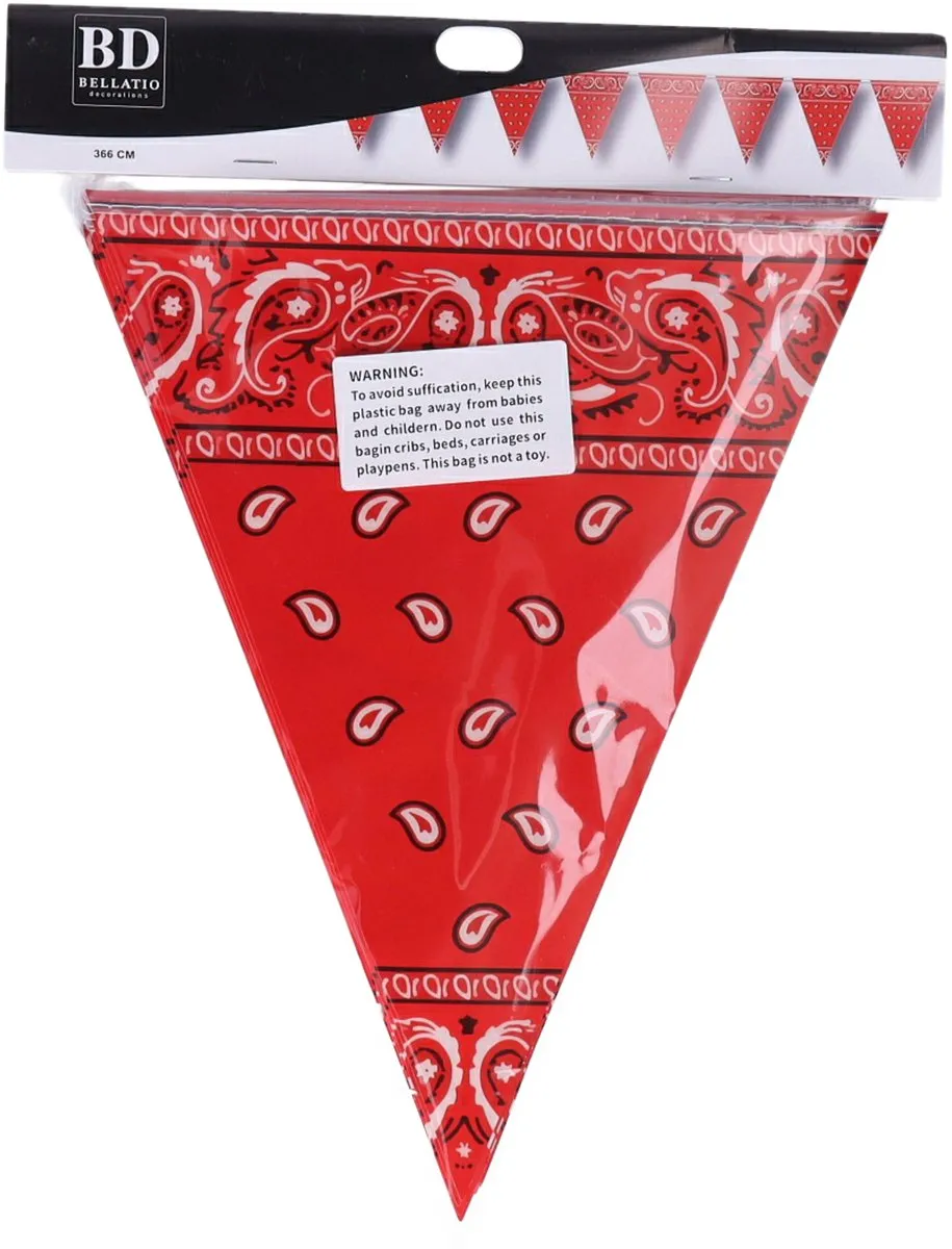 Bellatio Design Boerenzakdoek Slinger - 366cm - Rood