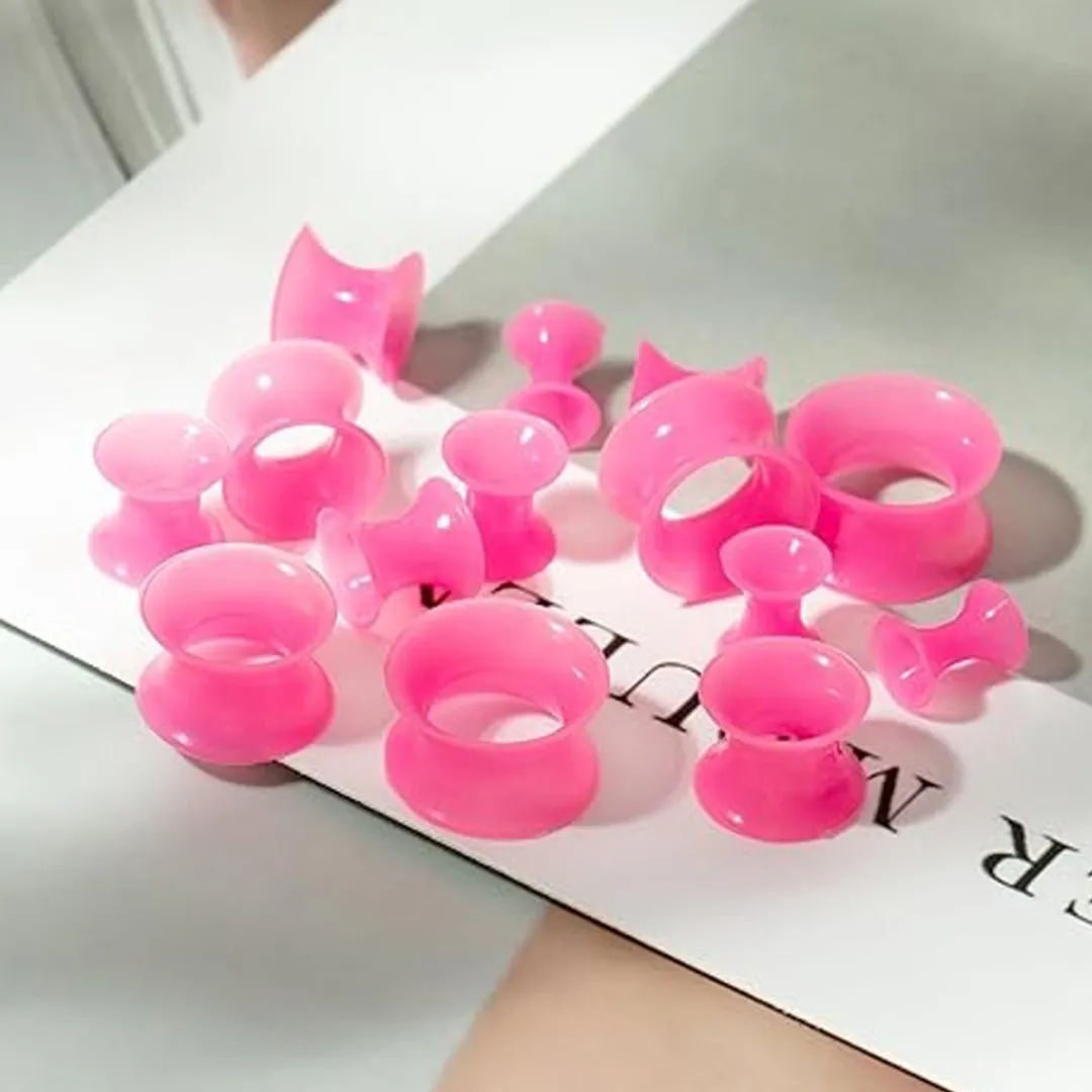 RedParrot Oor Stretcher Tunnel Gat - 50 Stuks - Roze