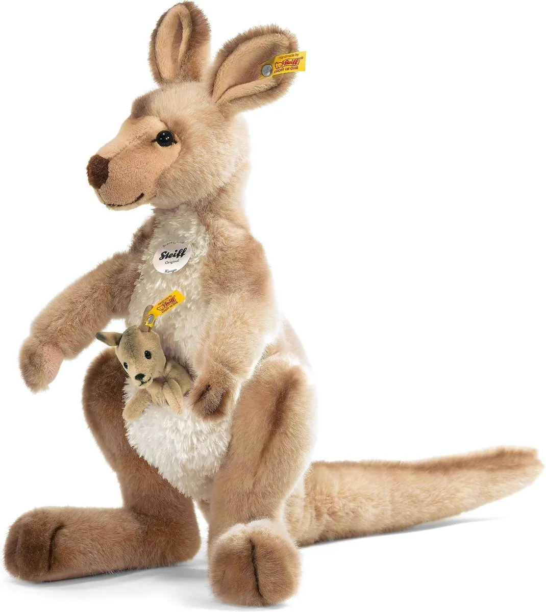 Steiff Knuffel Kangoeroe met Baby Kango