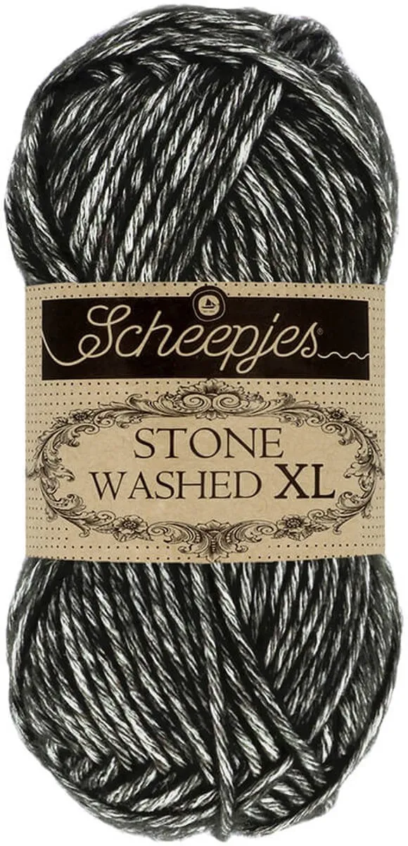 Scheepjes Stone Washed XL 50g - Zwart/Grijs