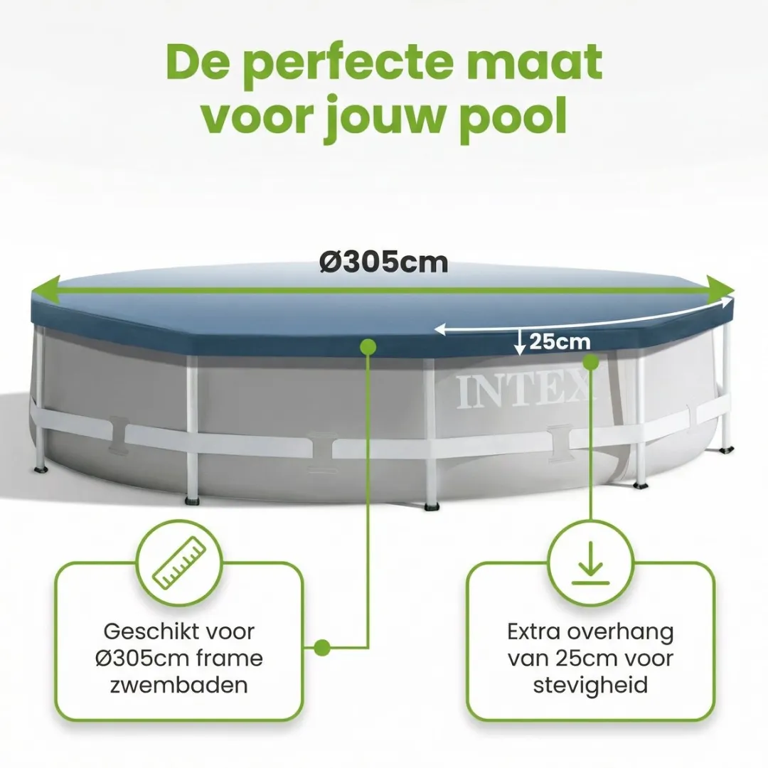 Intex Frame Afdekzeil 28030 - Ø305cm - Blauw