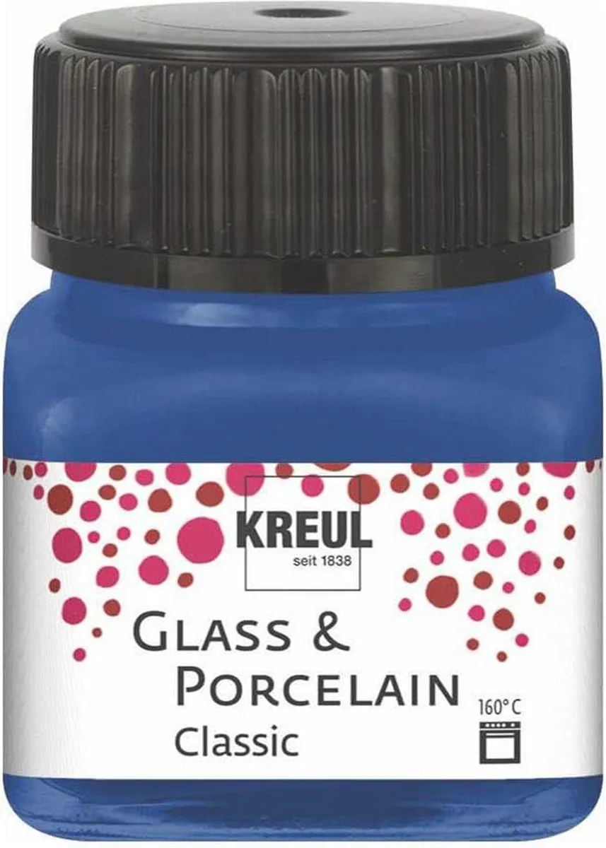 Kreul Glasverf Porseleinverf Kobaltblauw 20ml