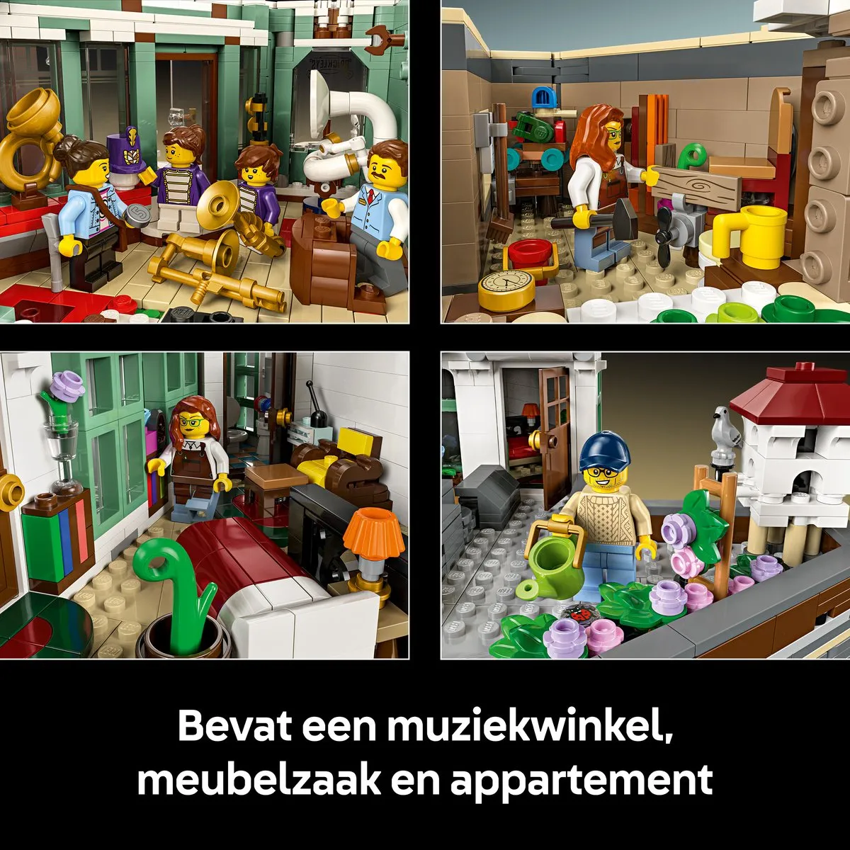 LEGO Icons Winkelstraat 11371 - 3456 Stukken - 7 Minifiguren