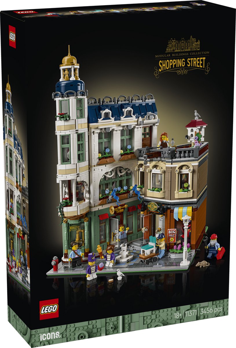 LEGO Icons - Winkelstraat Bouwpakket voor Volwassenen met Gebouw - 11371