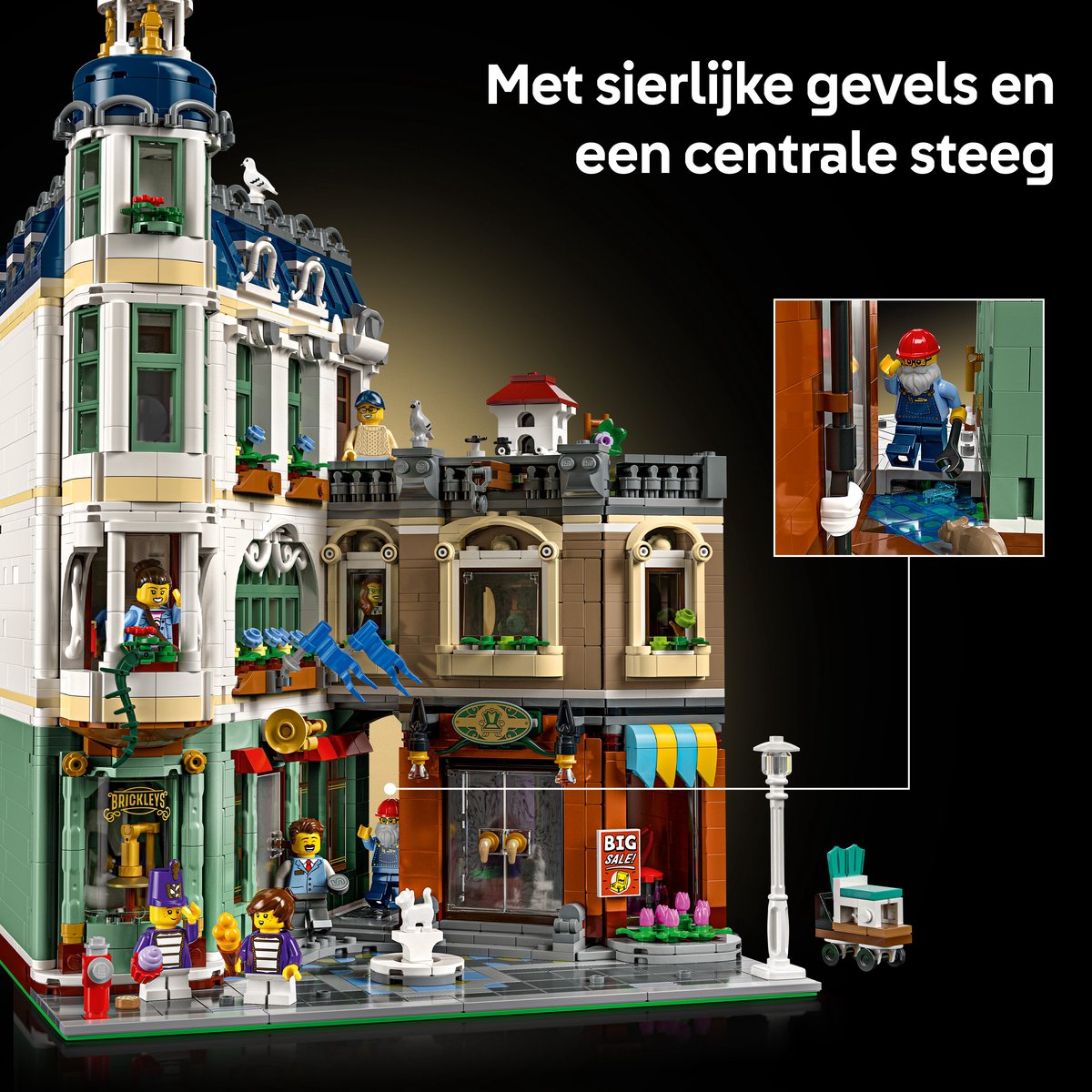 LEGO Icons - Winkelstraat Bouwpakket voor Volwassenen met Gebouw - 11371