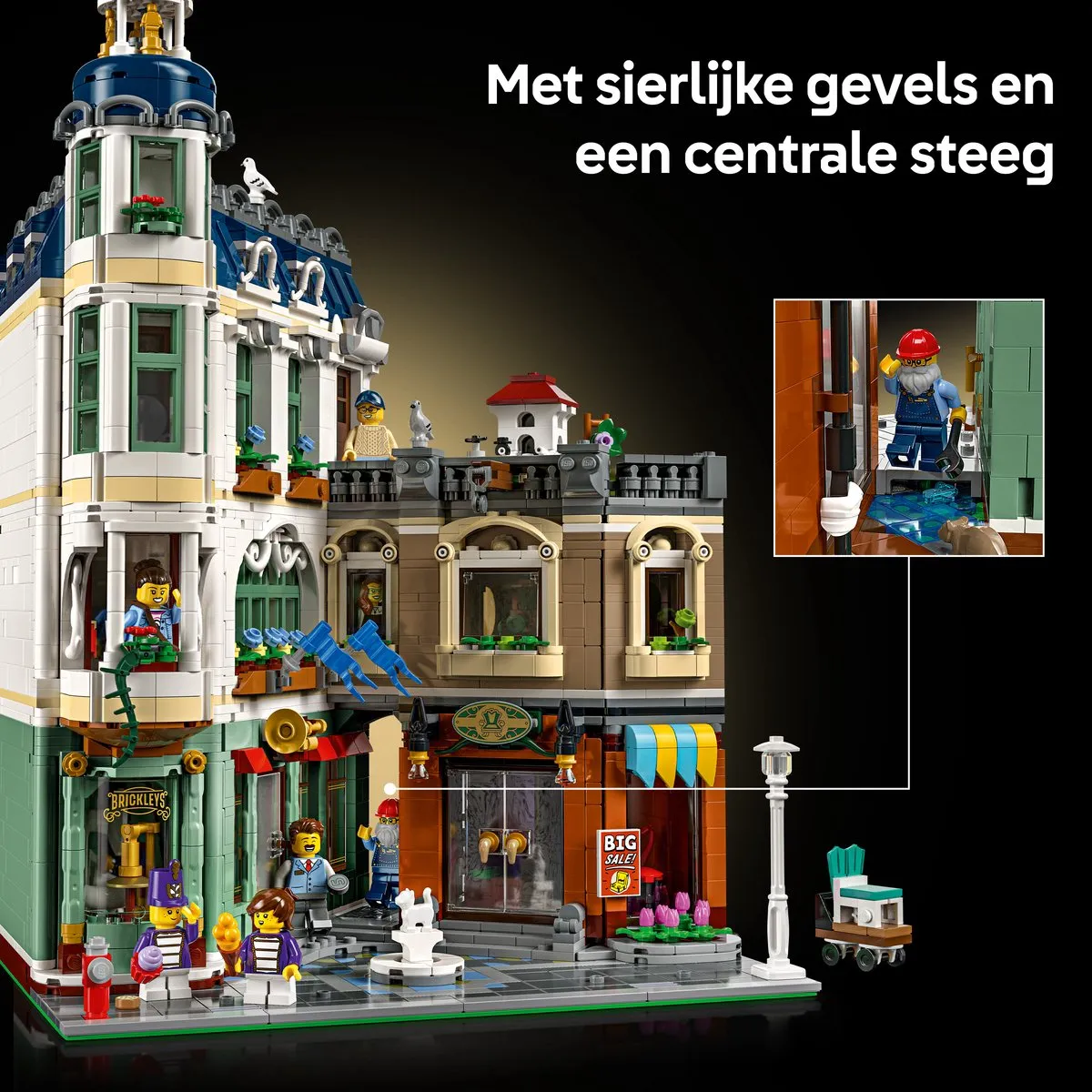 LEGO Icons Winkelstraat 11371 - 3456 Stukken - 7 Minifiguren