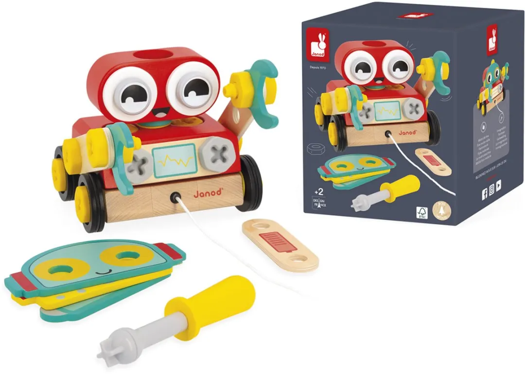 Janod Brico'Kids Robot - Meerkleurig