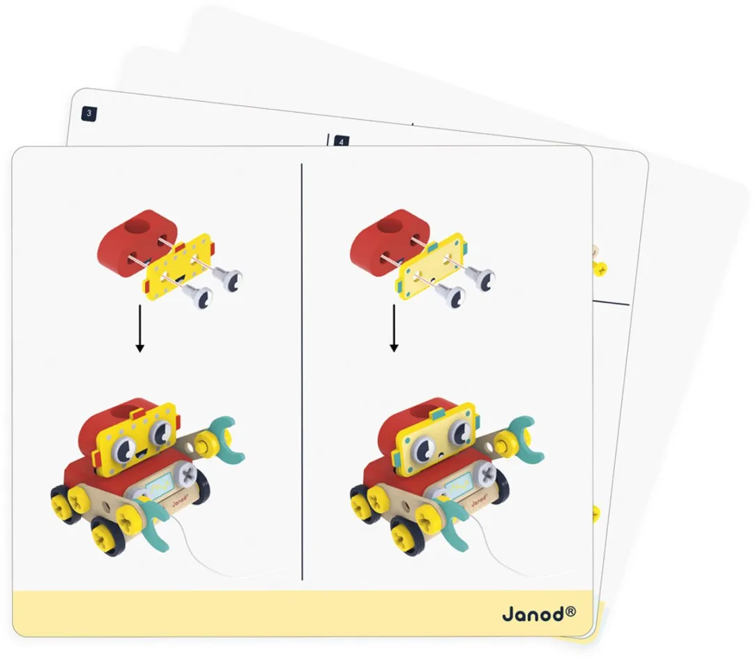 Janod Brico'Kids Robot - Meerkleurig