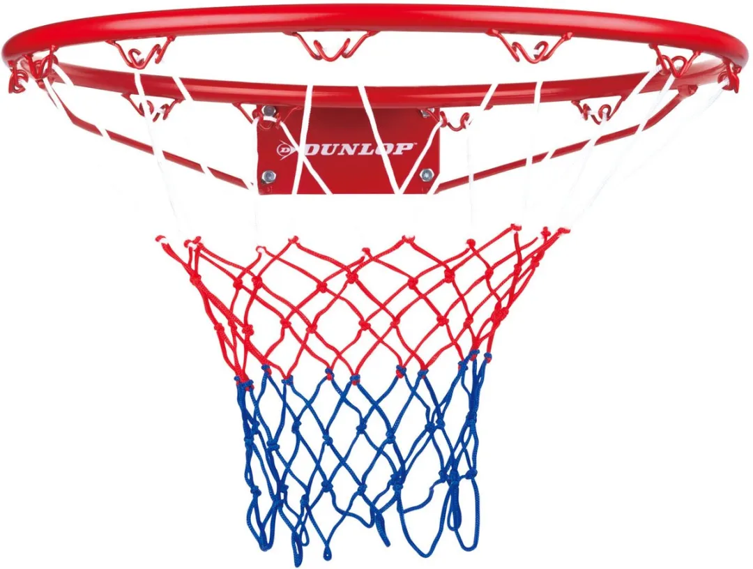 Dunlop Basketbalring 45cm - inclusief net en bevestiging - Oranjerood