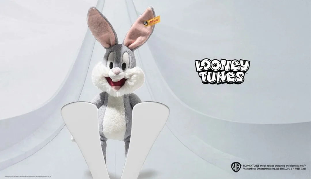 Steiff Looney Tunes Bugs Bunny 32cm Knuffel - Meerkleurig