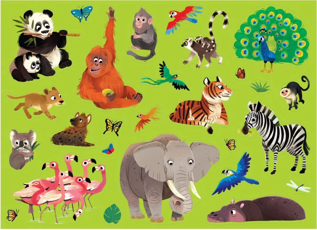 Crocodile Creek Jungle Jamboree Kleurposter - Multikleur