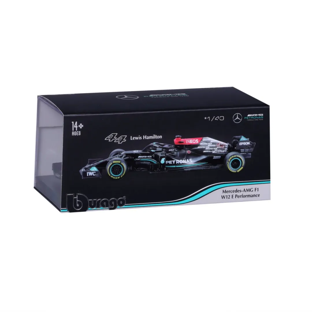 F1 Mercedes-AMG F1 W12 E Performance #44 Modelauto 1:43 - Zwart/ Groen