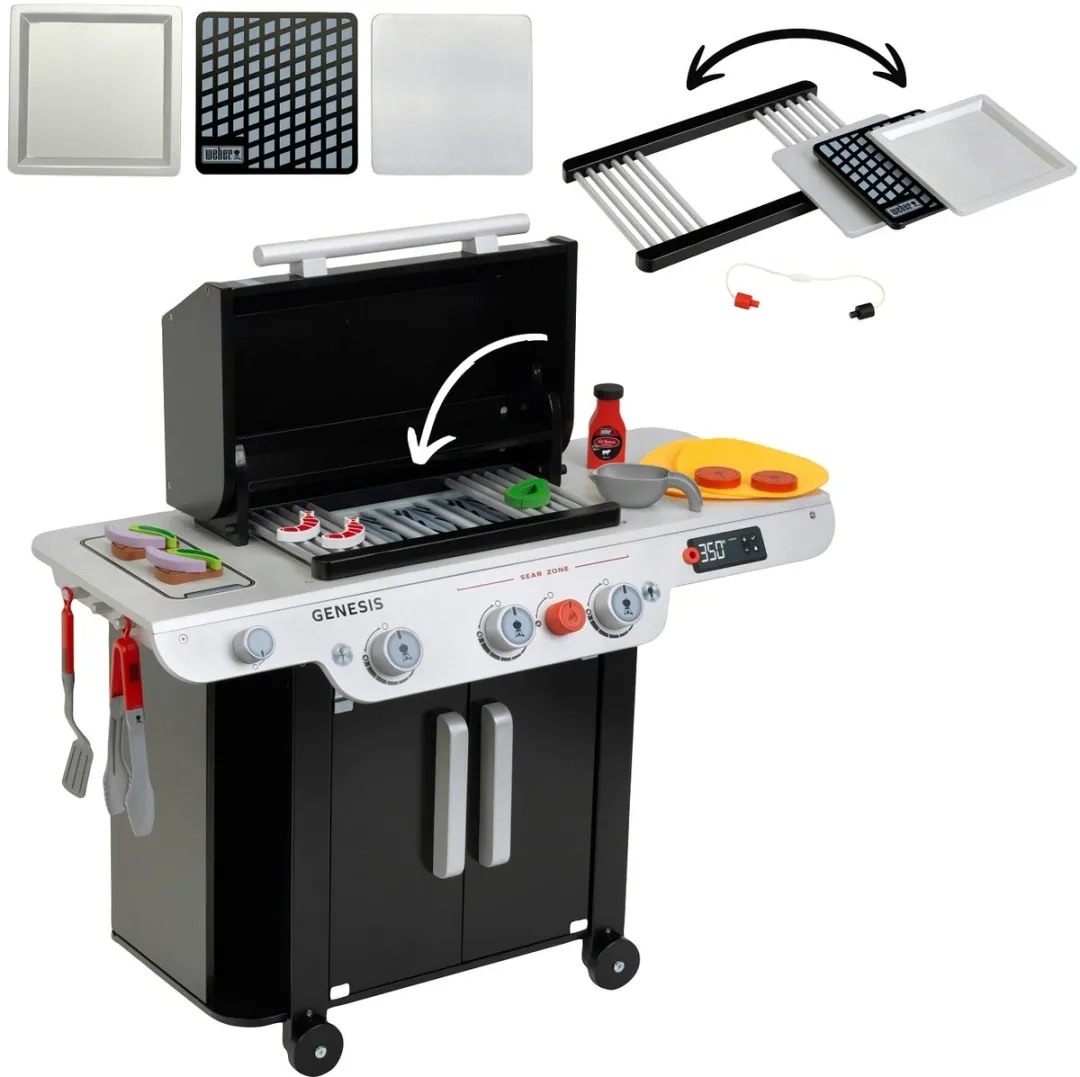 Klein Toys Weber Genesis Kindergrill - Hout - Zwart/Grijs