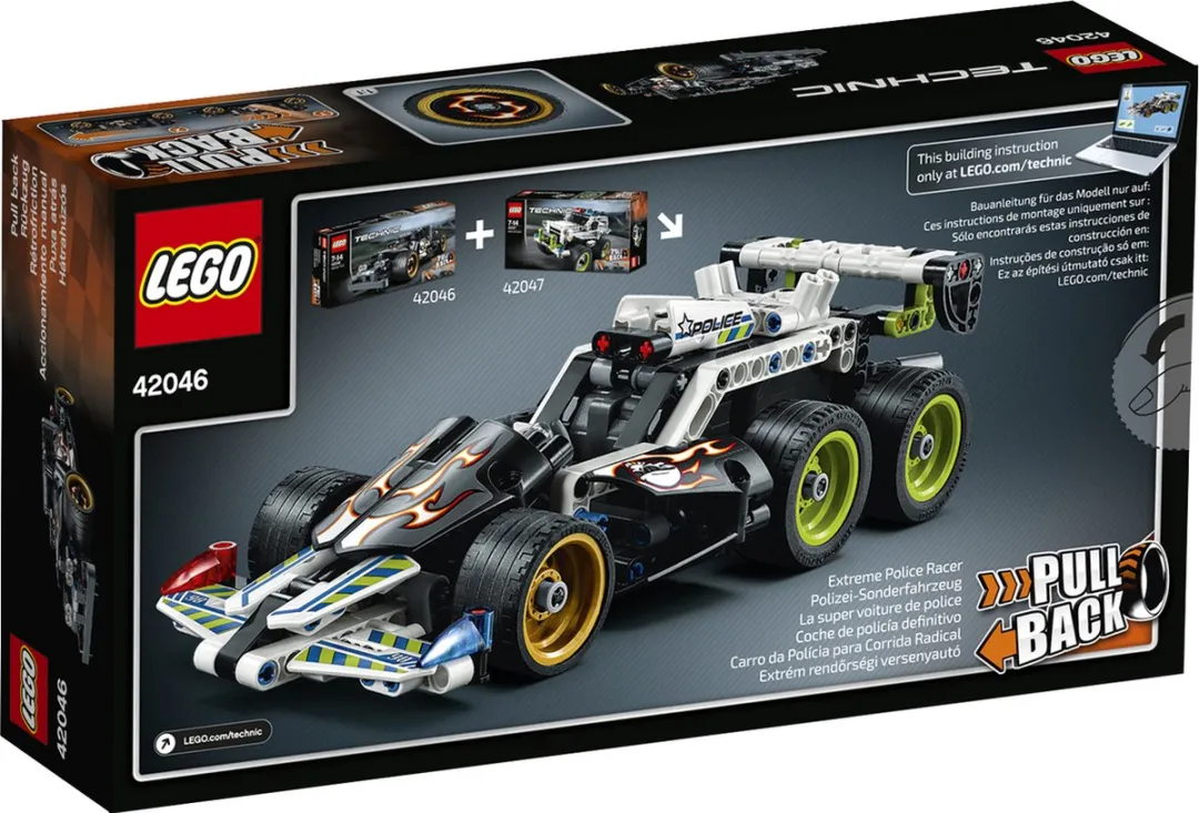 LEGO Technic Ontsnappingsracer 42046 - 170 Stukken - Zwart