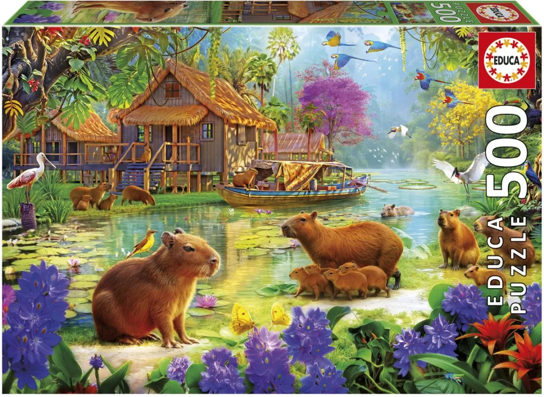 Educa Capybara Village Legpuzzel 500 Stuks - Multicolor