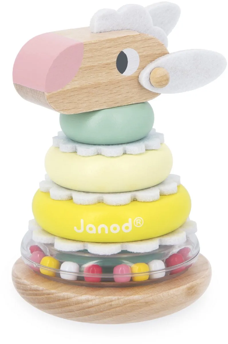 Janod Zigolos Houten Stapeltoren Schaap - 8 Stuks - Meerkleurig