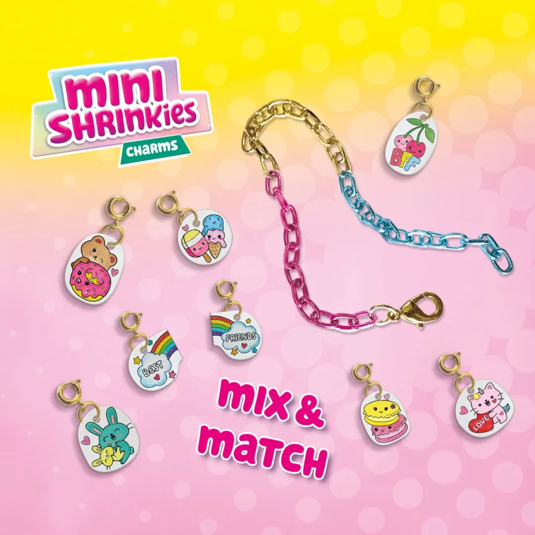 SES Creative Mini Shrinkies Charms Best Friends Bedelarmband - Paars - 10 Stuks