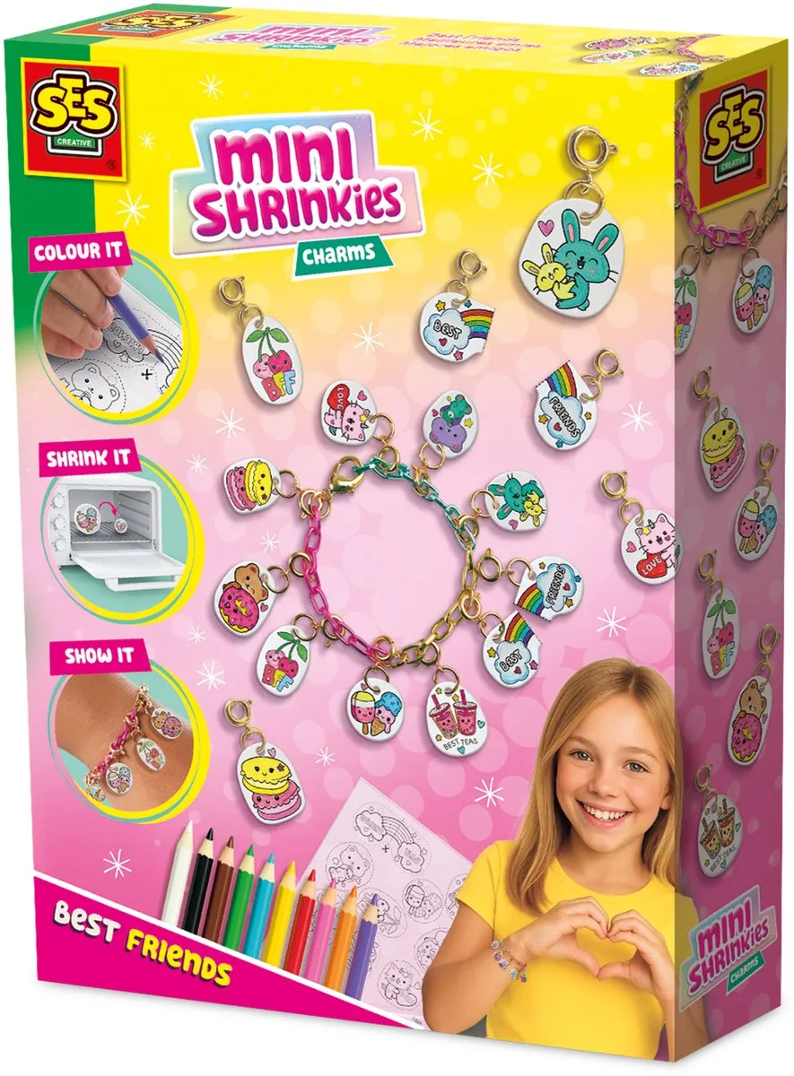 SES Creative Mini Shrinkies Charms Best Friends Bedelarmband