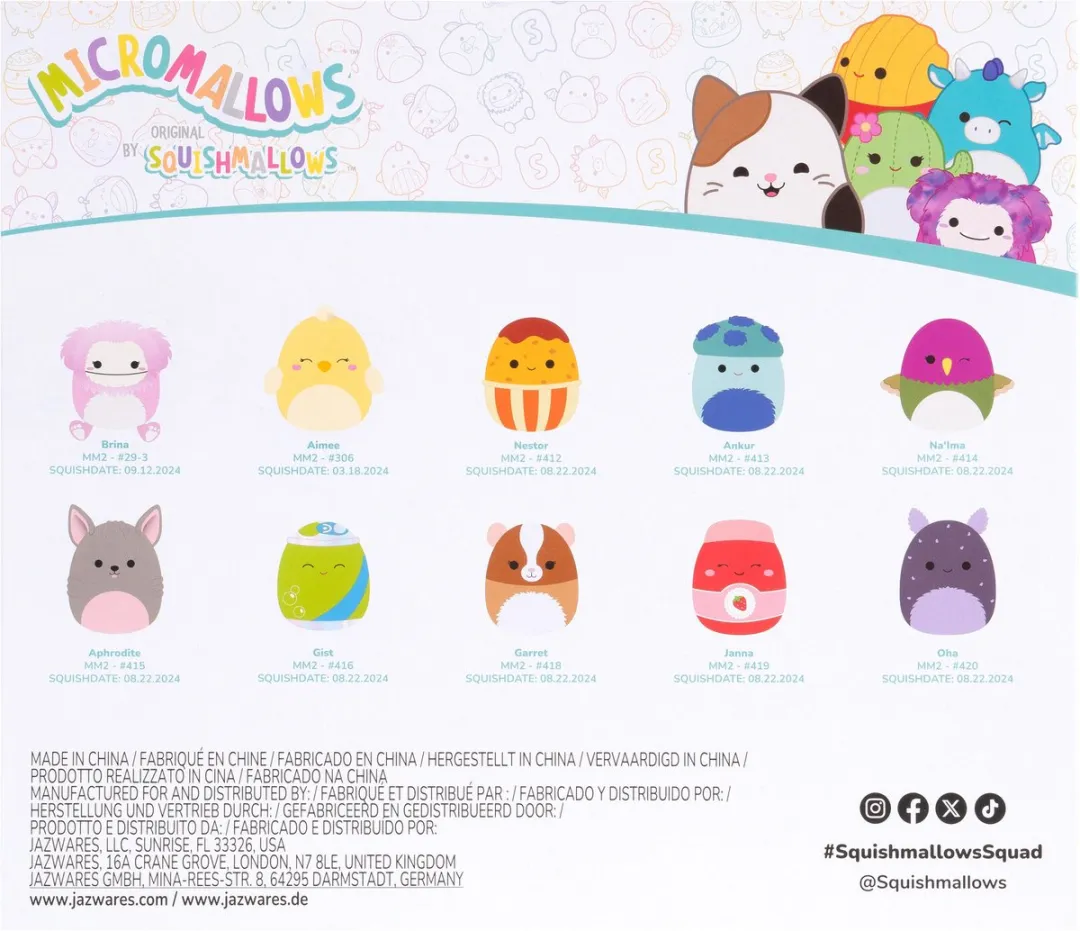 Squishmallows Micromallows Herfst Verzamelset - 10-delig