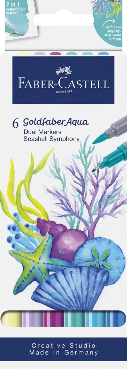 Faber-Castell Goldfaber Duo Aquarelmarker 6 Stuks