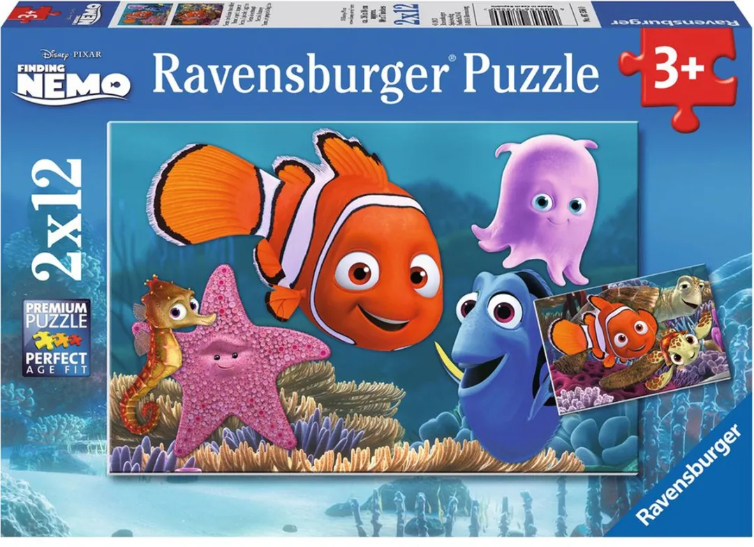 Ravensburger Disney Finding Nemo Nemo ontsnapt - 2x12 Stuks Multicolor - afbeelding 6 van 6