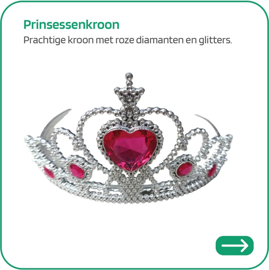 Jobber Toys Prinsessen Accessoire Set Roze - 3-delig