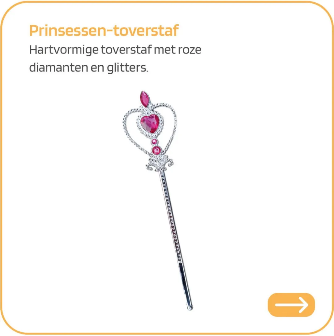 Jobber Toys Prinsessen Accessoire Set Roze - 3-delig
